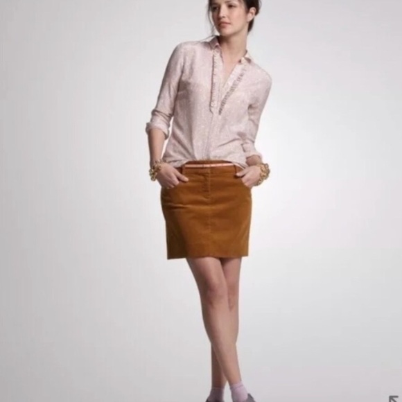 J Crew size 6 corduroy brown mini skirt - Picture 8 of 8